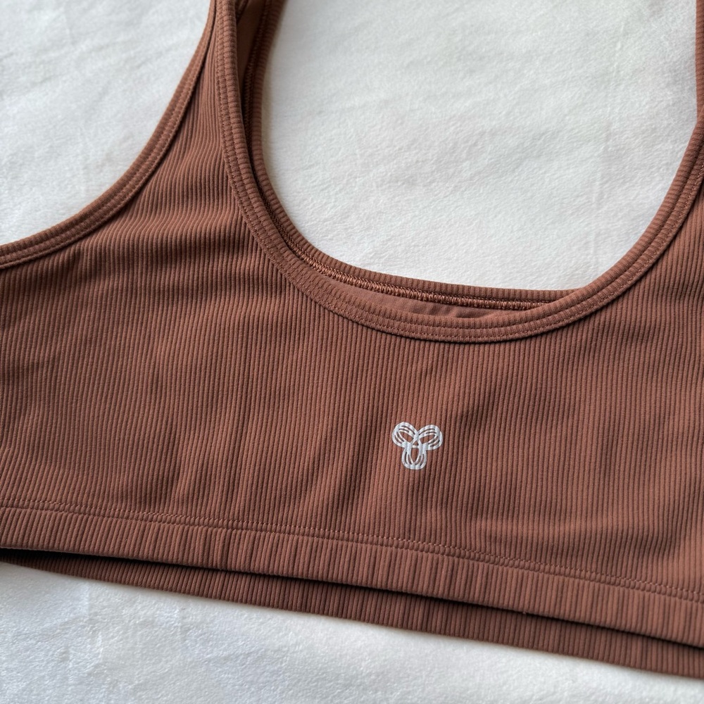 TnaLIFE™ Rib Mini Bra Top in brown - Picture 8 of 8